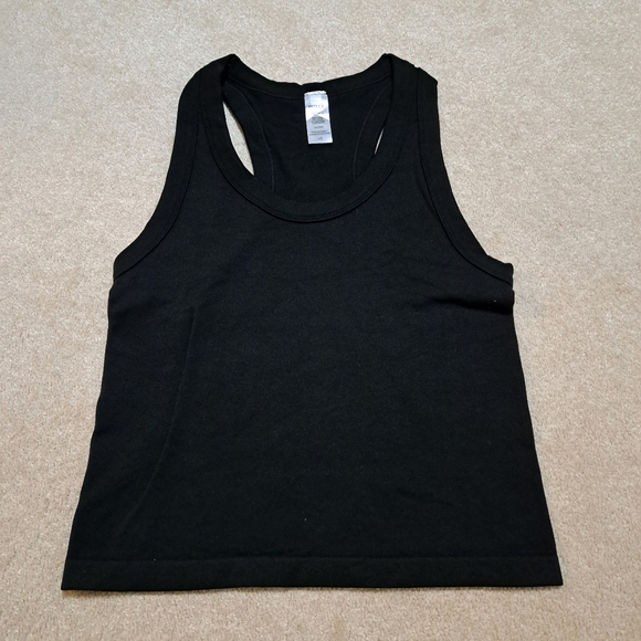 Reflex Set Of 3 Tanks Racer Back Ribbed Seamless Black Taupe Blue Size Large - Picture 2 of 10